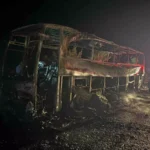 Kızılcahamam'da Yolcu Otobüsü Yandı