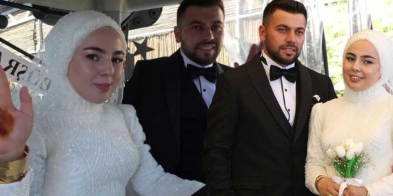 Gelinlik giydi, direksiyona geçti! Düğün arabasını gören şaşkına döndü