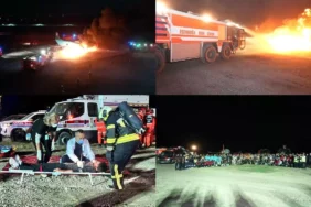 Esenboğa Havalimanı'nda Uçak Kazası ve Kimyasal Sızıntı Tatbikatı Gerçekleşti