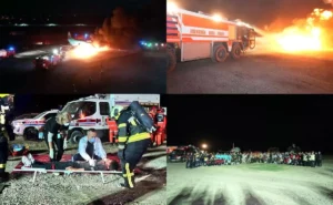 Esenboğa Havalimanı'nda Uçak Kazası ve Kimyasal Sızıntı Tatbikatı Gerçekleşti