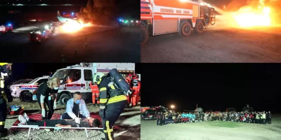 Esenboğa Havalimanı’nda Uçak Kazası ve Kimyasal Sızıntı Tatbikatı Gerçekleşti