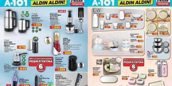 A101 AKTÜEL KATALOĞU (2 NİSAN) A101 Aldın Aldın 2 Nisan Perşembe aktüel kataloğunda bu hafta hangi ürünler satışta olacak? Olta Seti, Kamp Sandalyesi, Piknik Termos, Metal Çerçeveli Boy Aynası, 4 Kişilik Masa Takımı…