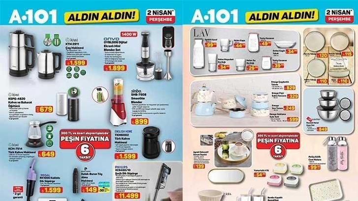 A101 AKTÜEL KATALOĞU (2 NİSAN) A101 Aldın Aldın 2 Nisan Perşembe aktüel kataloğunda bu hafta hangi ürünler satışta olacak? Olta Seti, Kamp Sandalyesi, Piknik Termos, Metal Çerçeveli Boy Aynası, 4 Kişilik Masa Takımı…