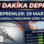 SON DAKİKA DEPREM AFAD/KANDİLLİ LİSTESİ: 29 Mart 2026 az önce deprem mi oldu? Son depremlerin büyüklüğü, saati, derinliği