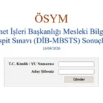 DİB MBSTS sonuçları açıklandı mı? MBSTS sonuç sorgulama ekranı