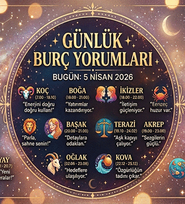 Günlük Burç Yorumları 5 Nisan 2026: Bugün hangi burç şanslı, hangi burç şanssız? Koçtan, Balık burcuna kadar günlük burç yorumu