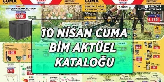 YENİ BİM AKTÜEL KATALOĞU 10 NİSAN CUMA! BİM 10 Nisan Cuma aktüel kataloğunda hangi ürünler satışta? Dekoratif Bisiklet, Cep Telefonu, Saç Kurutma Makinesi, Su Püskürtücü Aparat, Benzinli Ağaç Kesme Motoru…