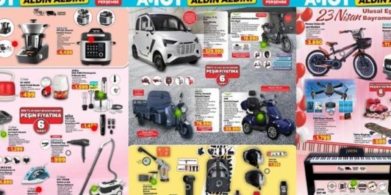 A101 AKTÜEL KATALOG YARIN SATIŞTA! 16 Nisan Perşembe A101 Hangi ürünler indirimde? A101 Afiş: Elektrikli düdüklü tencere, Akıllı mutfak robotu, Yüksek basınçlı yıkama makinesi, Piyano…