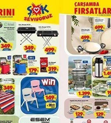 ŞOK AKTÜEL HAFTANIN FIRSATLARI 15-21 NİSAN | ŞOK 15-21 Nisan Haftanın Fırsatları aktüel kataloğunda hangi ürünler satışta olacak? XL Kamp Sandalyesi, Playstation 5, Hp Probook Notebook