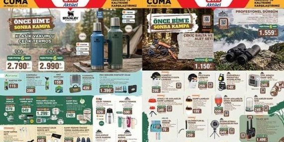 24 Nisan BİM kataloğu 2026! BİM markete 24 Nisan tarihinde kamp malzemeleri geliyor!