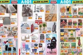 YEPYENİ A101 ALDIN ALDIN AKTÜEL KATALOG 23 NİSAN PERŞEMBE! A101 YENİ KATALOG ÜRÜNLERİ YAYINLANDI: Cam silme robotu, Gözleme sacı, Bisiklet, Trambolin, Sinek öldürücü, Oyuncu koltuğu...