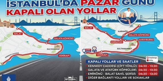 BUGÜN BU YOLLAR KAPALI! İstanbul’da Bugün Hangi Yollar Kapalı? 19 Nisan Pazar İstanbul Yarı Maratonu Kapalı Yollar ve Alternatif Güzergahlar