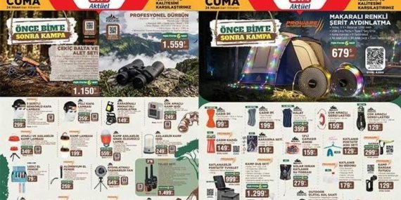 YENİ HAFTANIN BİM AKTÜEL KATALOGLARI! (21-24 NİSAN) BİM 24 Nisan Cuma aktüel kataloğunda hangi ürünler satışa çıkacak? 12.000 BTU Klima, Şişme Çadır, Katlanabilir Kamp Masası, Şişme Yatak…
