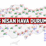 MGM'DEN HARİTA ❗ 23 Nisan hava durumu nasıl olacak? 23 Nisan'da yağmur yağacak mı? İstanbul, Ankara, İzmir ve diğer illerin hava durumu listesi