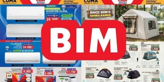 24 NİSAN YENİ BİM KATALOĞU | BİM 24 Nisan Cuma aktüel kataloğunda bu hafta hangi ürünler satışa sunulacak? TCL Portatif Klima, 8 Kişilik Otomatik Kurulumlu Çadır, Şişme Yatak, Hamak, Vakumlu Çelik Termos…