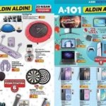 23 NİSAN A101 KATALOĞU SATIŞTA! A101 Aldın Aldın 23 Nisan Perşembe aktüel kataloğunda hangi ürünler satışa sunuldu? Cam Temizleme Robotu, Dikiş Makinesi, Buharlı Temizleyici, Porselen Kahvaltı Takımı 10 Parça