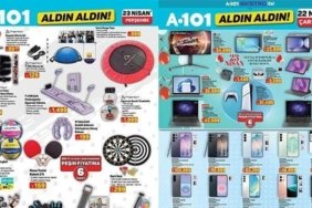 23 NİSAN A101 KATALOĞU SATIŞTA! A101 Aldın Aldın 23 Nisan Perşembe aktüel kataloğunda hangi ürünler satışa sunuldu? Cam Temizleme Robotu, Dikiş Makinesi, Buharlı Temizleyici, Porselen Kahvaltı Takımı 10 Parça