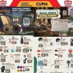 RAFLARDA SATIŞTA! BİM CUMA KATALOĞU (24 NİSAN) BİM 24 Nisan aktüel kataloğunda bu hafta hangi ürünler satışta? Kamp Sandalyesi, Hamak, Şişme Yatak, Eşya Taşıma Kutusu, Uyku Tulumu, Kamp Hasırı, Duş ve Giyinme Kabini...