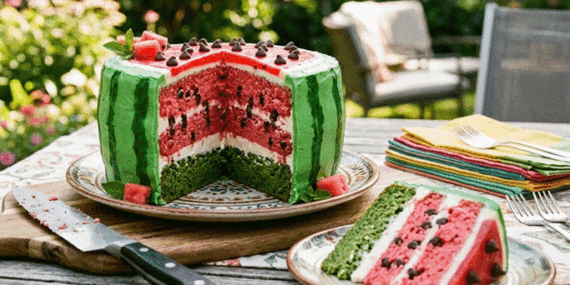 Karpuz Pasta tarifi: Bu Pastada Şaşırtan Bir Sır Var!