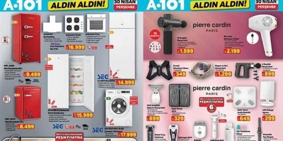 BUGÜN SATIŞTA! A101 KATALOĞU 30 NİSAN! A101 Aldın Aldın 30 Nisan Perşembe aktüel kataloğunda hangi ürünler satışta? 10 Başlıklı Masaj Aleti, Postür Düzeltme Cihazı, Erkek Tıraş Makinesi, LED Makyaj Aynası…