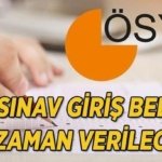 2026 YKS sınav giriş yerleri belgesi ne zaman yayınlanacak?