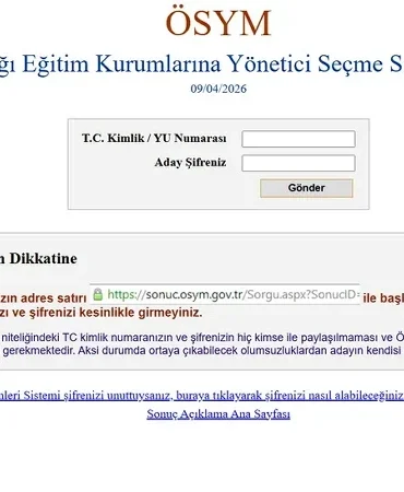 MEB EKYS sonuç sorgulama ekranı 2026! EKYS sınav sonuçları bugün açıklanır mı, ne zaman açıklanacak? sonuc.osym.gov.tr