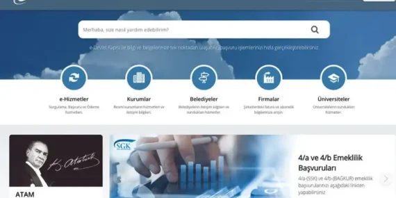 e-Devlet Giriş emekli maaşı, vergi borcu sorgulama, SGK primi, araç tescil işlemleri ekranı