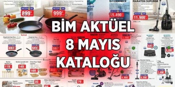 YARIN RAFLARDA SATIŞTA! BİM AKTÜEL 8 MAYIS KATALOĞU: BİM’de bu hafta hangi ürünler satışa çıkacak? TCL 4K Smart TV, Philips Süpürge ve Mutfak gereçlerinde şok fiyatlar
