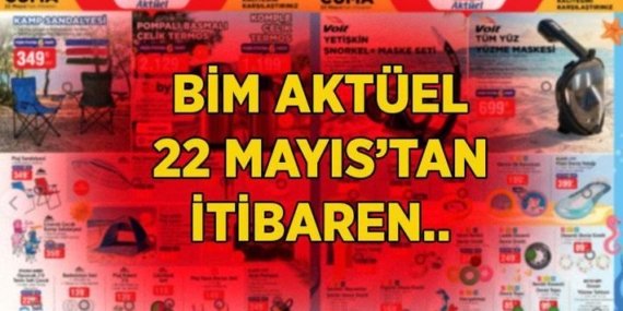 22 MAYIS CUMA BİM AKTÜEL KATALOĞU: Cuma günü BİM’e hangi ürünler gelecek? 22 Mayıs 2026 BİM Aktüel ürünler kataloğu kamp sandalyesi, çelik termos, plaj ürünleri, piknik malzemeleri…