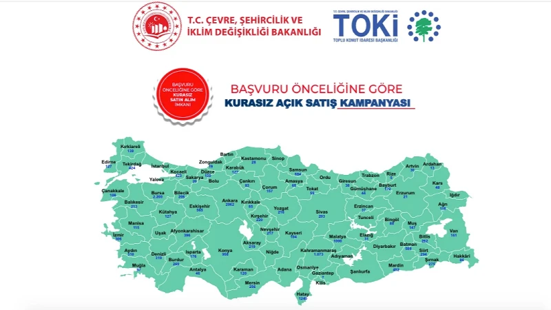 TOKİ 20 bin konut açık satış başvurusu devam ediyor mu? Kurasız konut satışı devam eden il ve ilçeler hangileri?