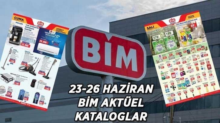 BU HAFTANIN YENİ BİM KATALOGLARI (23-26 HAZİRAN) BİM 26 Haziran Cuma aktüel kataloğunda hangi ürünler var? Şarjlı Süpürge, Türk Kahvesi Makinesi, Klima, Tam Otomatik Espresso Makinesi, Mutfak Tartısı