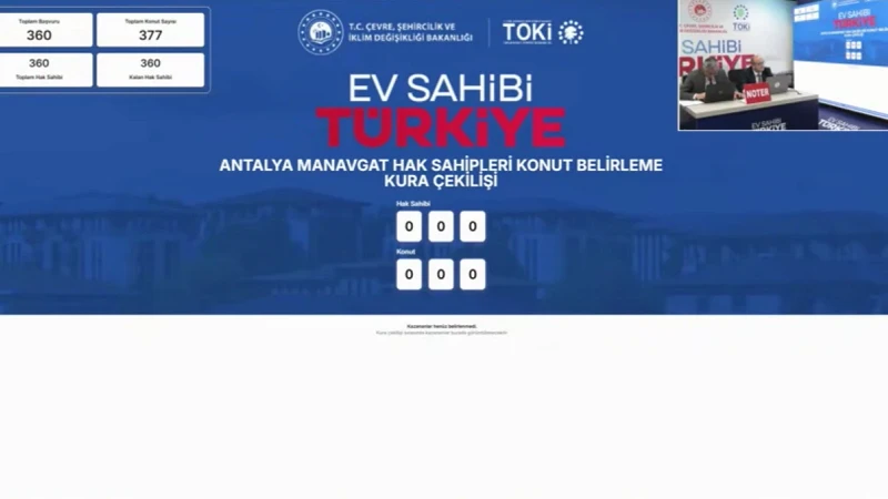 Antalya Manavgat TOKİ konut belirleme kura çekiliş sonuçları isim listesi