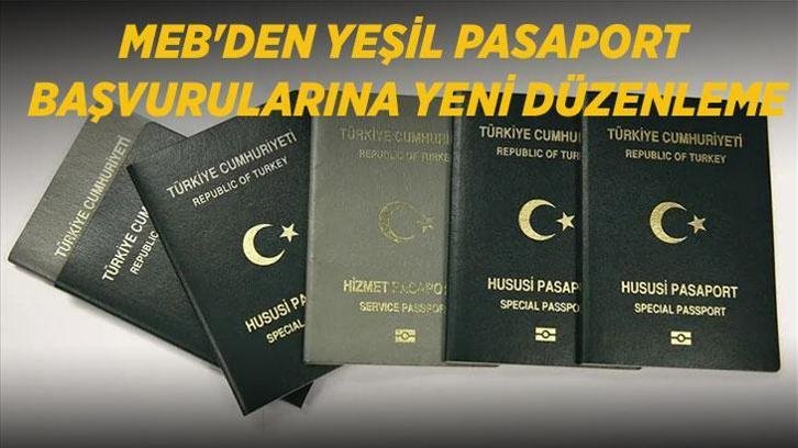 MEB’DEN YEŞİL PASAPORT BAŞVURULARINA YENİ DÜZENLEME: Kimler yeşil pasaport alabilir? Yeşil Pasaport başvurusu yeni düzenlemeyle nasıl ve nereden yapılacak?