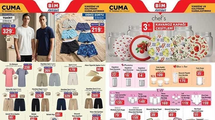 BİM 7-10 TEMMUZ YENİ AKTÜEL KATALOGLAR! BİM 10 Temmuz Cuma aktüel kataloğunda hangi ürünler satışa çıkacak? Deniz Şortu, Ev Elbisesi, Gabardin Şort, Bez Gardırop, Su Emici Paspas, Kilim…