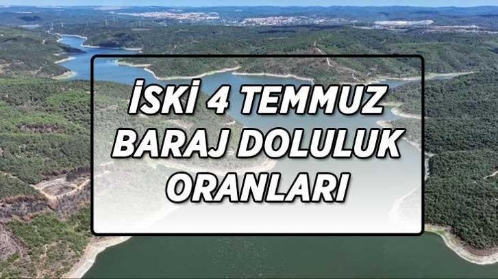 4 TEMMUZ İSKİ GÜNCEL BARAJ DOLULUK ORANLARI! İstanbul baraj doluluk oranları güncel son tablo!