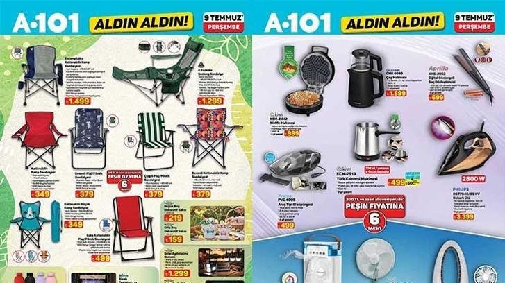 BUGÜN SATIŞTA! A101 Aldın Aldın 9 Temmuz 2026 Perşembe aktüel kataloğunda bu hafta hangi ürünler var? Kablosuz Tripod Selfie Çubuğu, Bluetooth Hoparlör, Sıcak Soğuk Dijital Su Sebili, Termosifon…