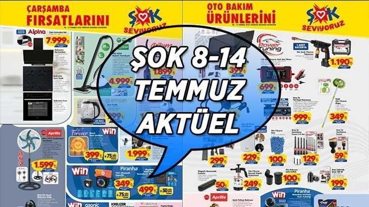 BU HAFTAKİ YENİ ŞOK AKTÜEL KATALOĞU (8-14 TEMMUZ) ŞOK 8-14 Temmuz aktüel kataloğunda hangi ürünler satışta olacak? El Blender Seti, Sinek Öldürücü, Aksiyon Kamera, Buharlı Temizleyici, Tablet, Grundig-Skytech TV…