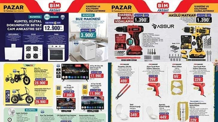 17-19 TEMMUZ YENİ BİM AKTÜEL KATALOGLAR! BİM 17-19 Temmuz Cuma-Pazar aktüel kataloğunda hangi ürünler satışa çıkacak? Buz Makinesi, Cam Ankastre Set, Katlanır Kalın Teker Elektrikli Bisiklet, Ayaklı Vantilatör…
