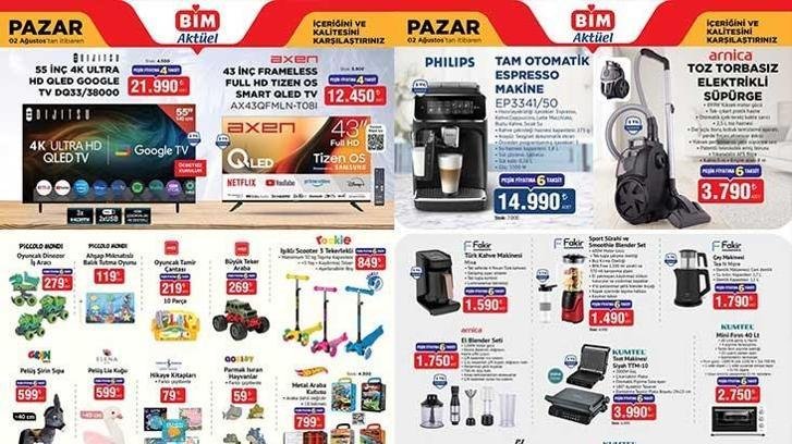 AĞUSTOS AYI YENİ BİM AKTÜEL KATALOGLAR! BİM 2-4-5-7 Ağustos yeni aktüel kataloglarında hangi ürünler satışa sunulacak? Sürahi ve Smoothie Blender Set, Çay Makinesi, Tam Otomatik Espresso Makinesi…