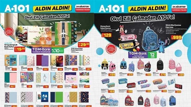A101 KIRTASİYE KATALOĞU SATIŞA ÇIKTI! A101 Aldın Aldın 27 Ağustos Perşembe aktüel kataloğunda hangi ürünler satışa çıkacak? Mutfak Robotu, Şarjlı Dik Süpürge, Mini Waffle Makinesi, Döner Başlıklı Çocuk Diş Fırçası…