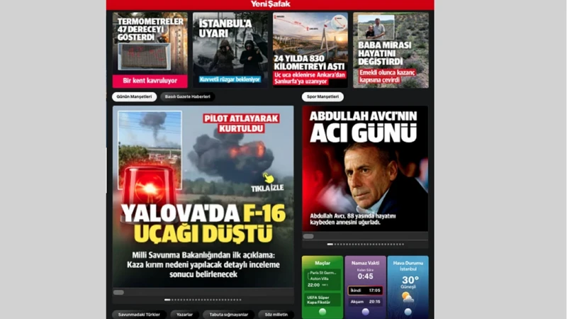 Yeni Şafak Son Dakika Haber Gündem: Bugünkü Yeni Şafak Gazetesi Manşeti ve Yazarları