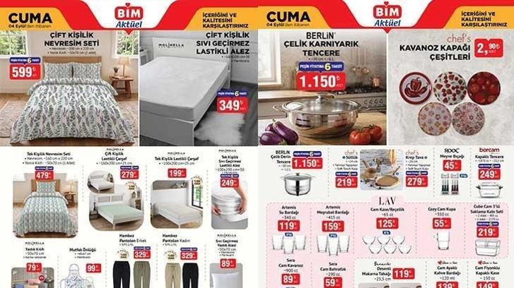 BİM YENİ AKTÜEL KATALOGLAR 4-6 Eylül BİM aktüel kataloglarında bu hafta hangi ürünler satışa çıkacak? Cam Set Üstü Ocak, Mikrodalga Fırın, Halı ve Koltuk Temizleme Makinesi, Közde Türk Kahvesi Makinesi…