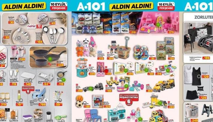 YENİ ÜRÜNLER A101 AKTÜEL KATALOG 10-16 EYLÜL: A101 indirimli ürünler kataloğu yayımlandı! İşte 10 Eylül itibariyle A101 Aldın Aldın kataloğu