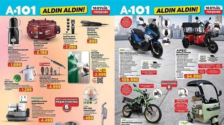 10 EYLÜL A101 ALDIN ALDIN AKTÜEL KATALOĞU | A101 Aldın Aldın 10 Eylül Perşembe aktüel kataloğunda hangi ürünler satışa sunulacak? Vakumlu Buharlı Kırışık Giderici, Cam Temizleme Robotu, Termostatlı Yuvarlak Fırın…