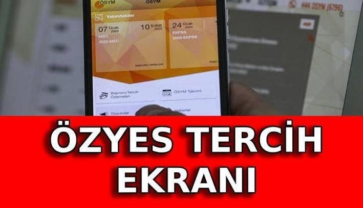 ÖZYES (BESYO) TERCİH EKRANI 🟠 ÖZYES tercihleri başladı mı? ÖZYES tercihleri nereden ve nasıl yapılır?