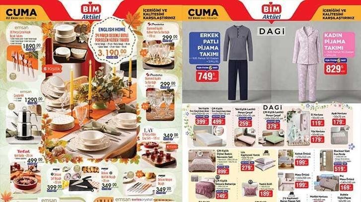 29-30 EYLÜL BİM YENİ AKTÜEL KATALOGLAR! BİM 2 Ekim Cuma aktüel kataloğunda hangi ürünler satışa sunulacak? Çelik Derin Tencere, 24 Parça Porselen Yemek Takımı, Sahan, 30 Parça Çatal Kaşık Bıçak Takımı