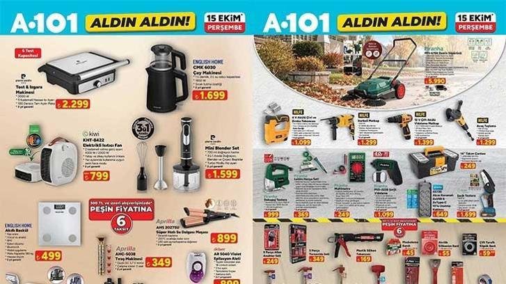 15 EKİM A101 ALDIN ALDIN AKTÜEL KATALOĞU! A101 Aldın Aldın 15 Ekim Perşembe aktüel kataloğunda hangi ürünler satışa çıkacak? Akıllı Baskül, Elektrikli Isıtıcı Fan, ATV, Benzinli Motosiklet, Benzinli ve LPG’li Jenaratör…