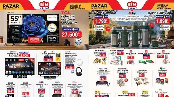 YENİ HAFTANIN BİM AKTÜEL KATALOGLARI | BİM 25 Ekim Pazar aktüel kataloğunda hangi ürünler satışa çıkacak? 11 Dilim Yağlı Radyatör Isıtıcı, Kamp Termosu, Şövale ve Tuval Seti…